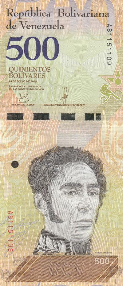 Beschrijving voorzijde: BOLIVAR